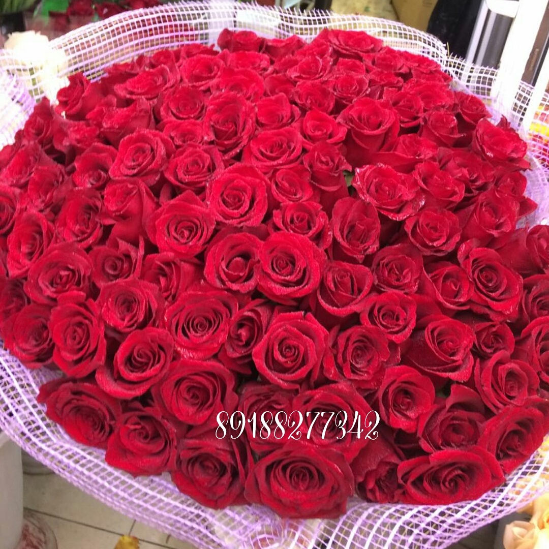 букет из 101 розы красной 