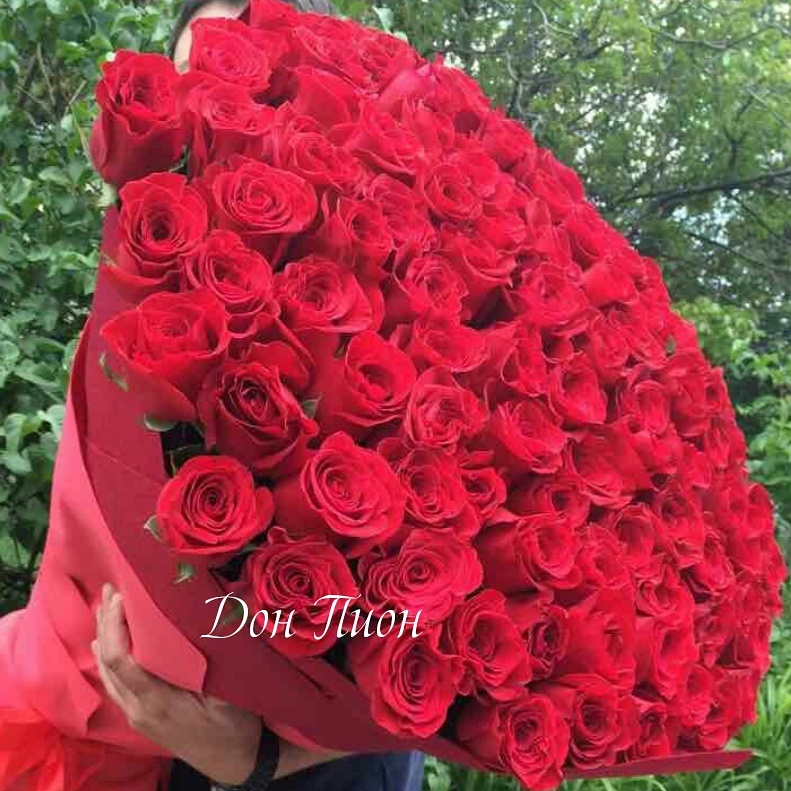 букет из 101 розы красной 